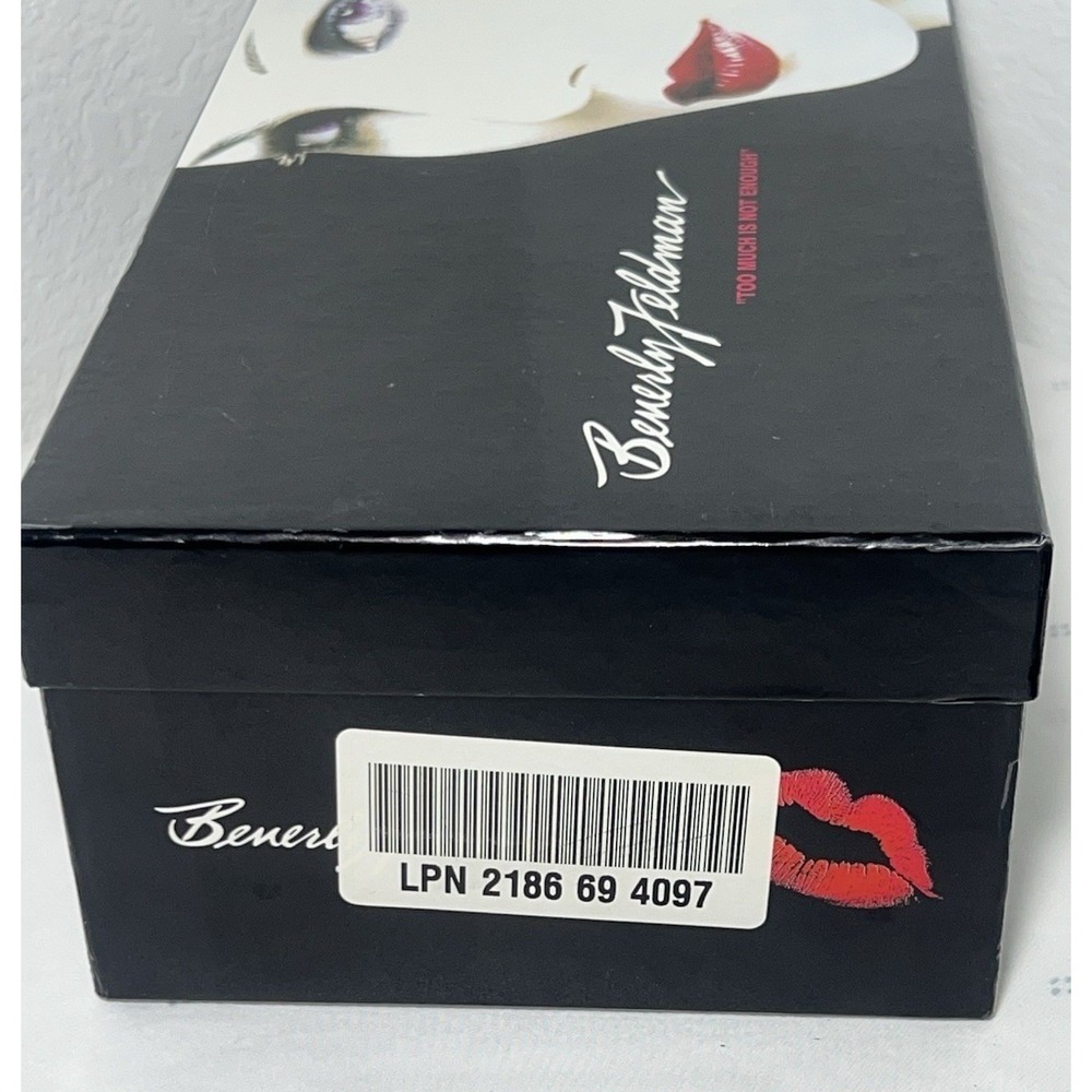 Vintage BEVERLY FELDMAN Floral Wedge Sandals Embroidered High Heels Slip RARE 8 - Picture 15 of 15